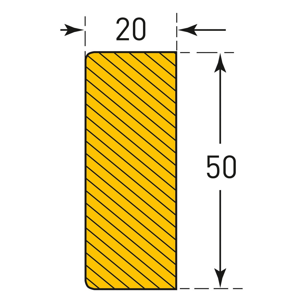 Productafbeelding nr. 4: Stootbescherming voor oppervlakken MORAVIA, rechthoekig, zelfklevend, hxb 50 x 20 mm, lengte 5 m