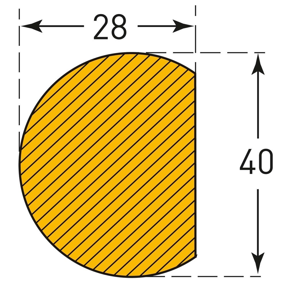 Productafbeelding nr. 3: Stootbescherming voor oppervlakken MORAVIA, rond, zelfklevend, hxb 28 x 40 mm, lengte 1 m