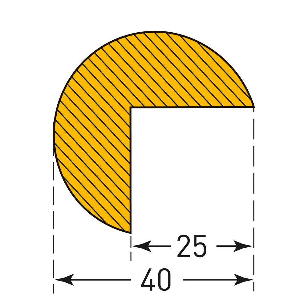 Productafbeelding nr. 5: Stootbescherming voor randen MORAVIA, rond, zelfklevend, hxb 40 x 40 mm, lengte 5 m