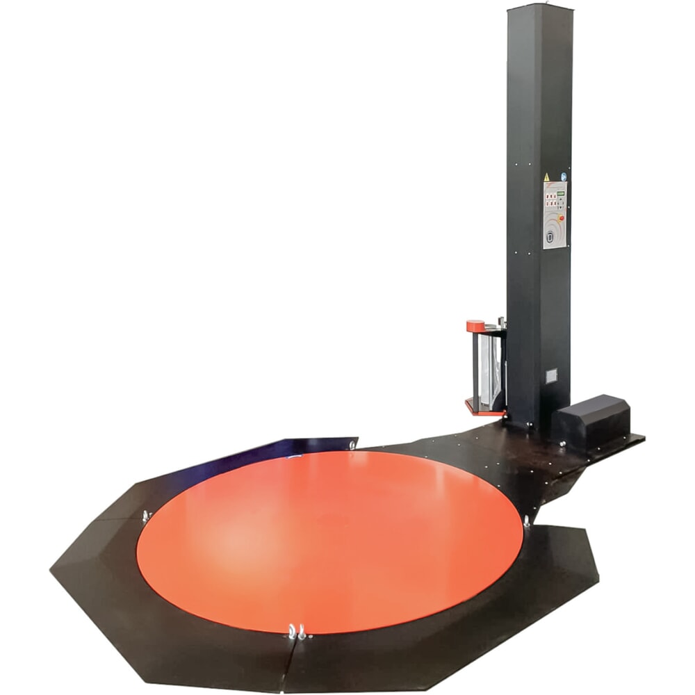 Palletwikkelaar PS SuperFLAT "FM", draaiplateau Ø 1.800 mm, wikkelhoogte 2.500 mm Product afbeelding: Palletwikkelaar PS SuperFLAT "FM", draaiplateau Ø 1.800 mm, wikkelhoogte 2.500 mm