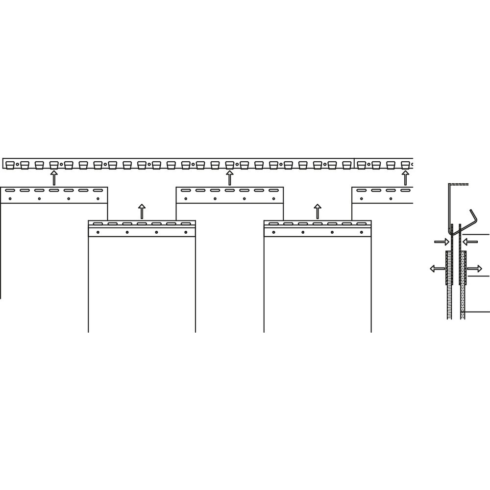 Productafbeelding nr. 9: Strokengordijn voor binnen, stroken lengte 2.800 mm, overlapping 77 mm