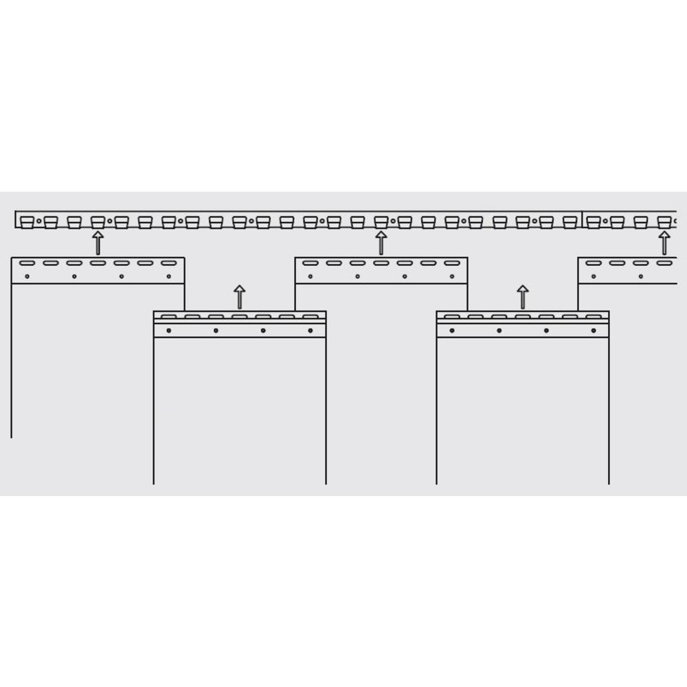 Productafbeelding nr. 2: Strokengordijn voor buiten, stroken lengte 2.000 mm, overlapping 54 mm