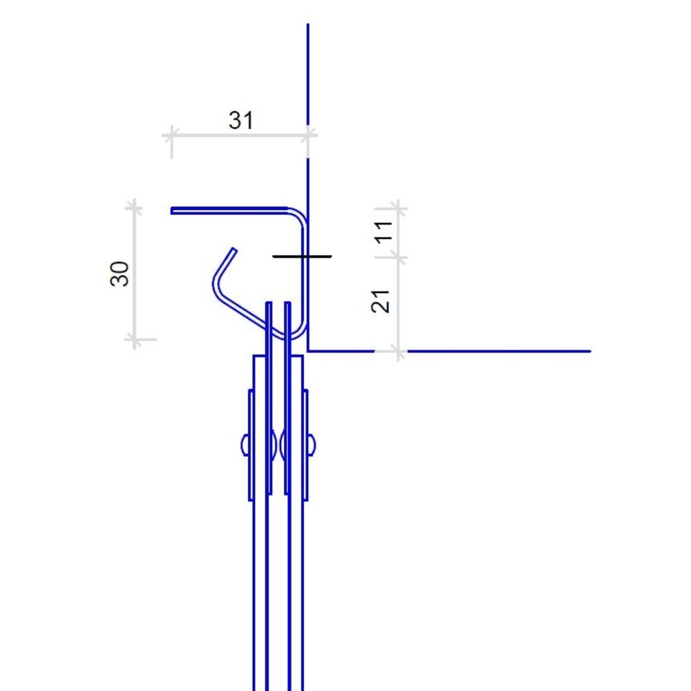 Productafbeelding nr. 5: Strokengordijn voor buiten, stroken lengte 2.000 mm, overlapping 54 mm