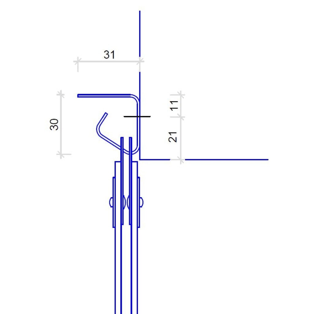 Productafbeelding nr. 5: Strokengordijn voor binnen, stroken lengte 2.000 mm, overlapping 36 mm