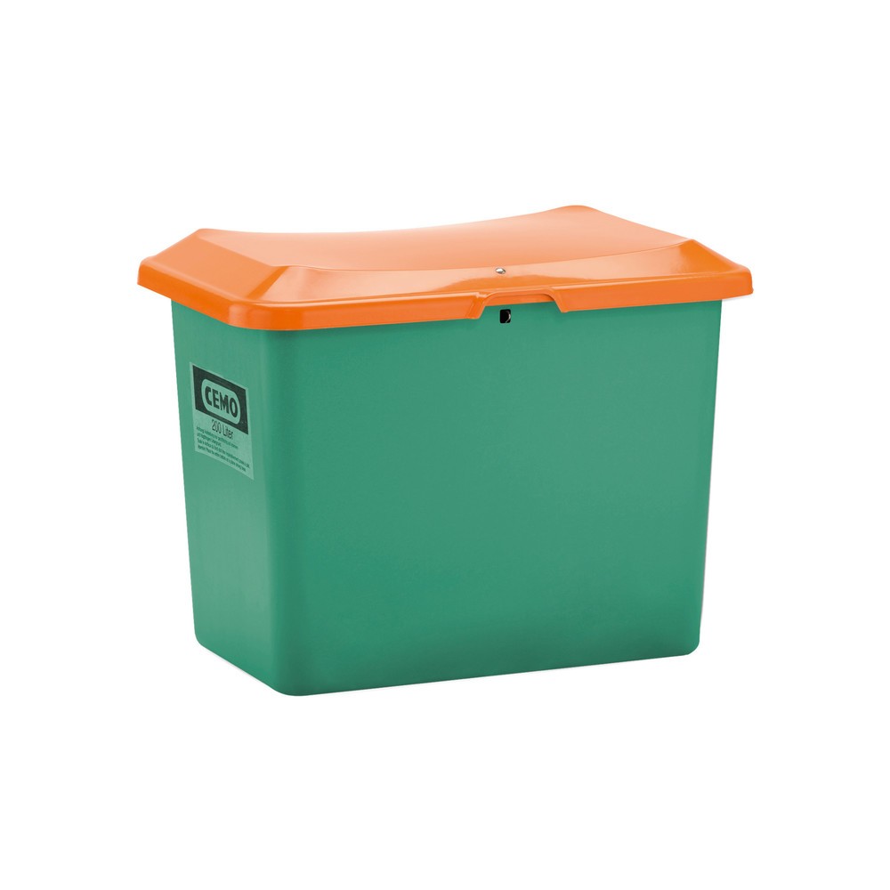 Productafbeelding nr. 1: Strooibak CEMO, grijs/oranje, 400 liter, met vorkkokers