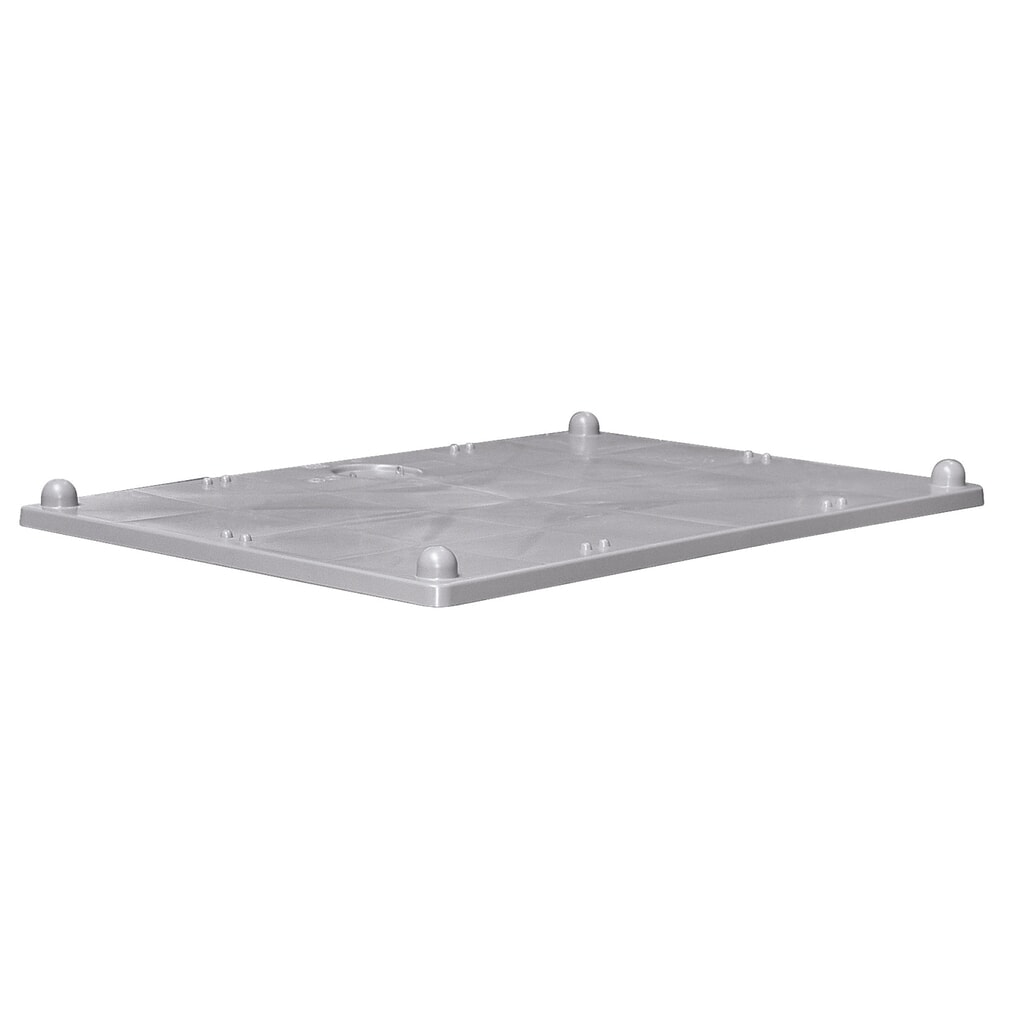 Stulpdeksel voor containers van polypropyleen, bxd 1.200 x 800 mm, grijs Product afbeelding: Stulpdeksel voor containers van polypropyleen, bxd 1.200 x 800 mm, grijs