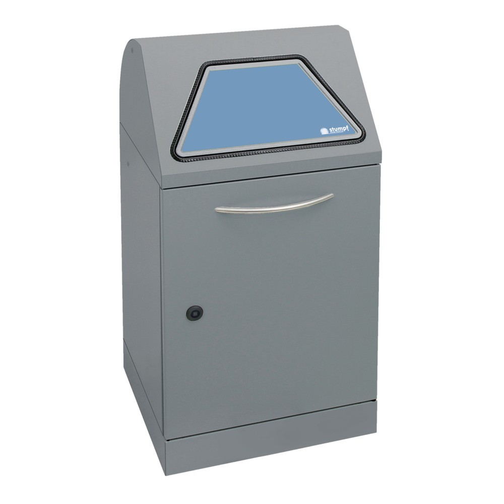 Productafbeelding nr. 1: Kringloopafvalbak stumpf®, incl. binnenbak, plaatstaal, verzinkt, 45 liter, grijs aluminium