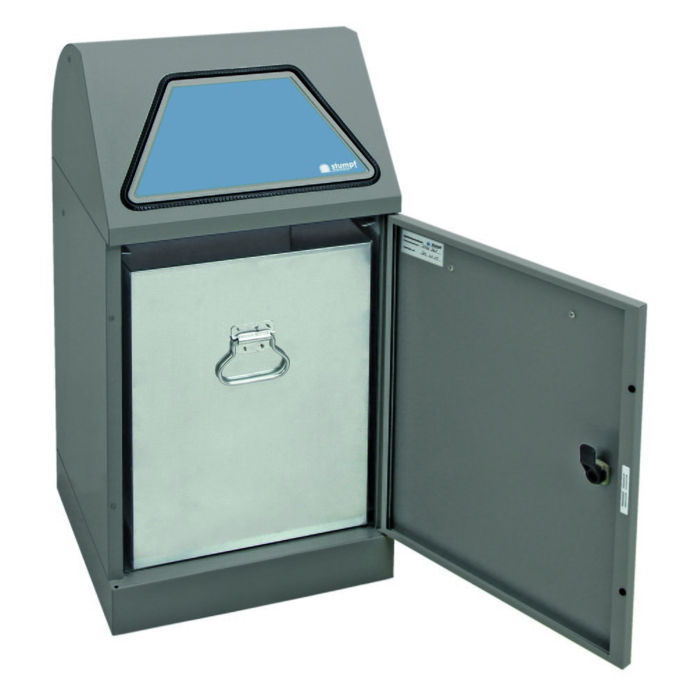Productafbeelding nr. 3: Kringloopafvalbak stumpf®, incl. binnenbak, plaatstaal, verzinkt, 45 liter, grijs aluminium