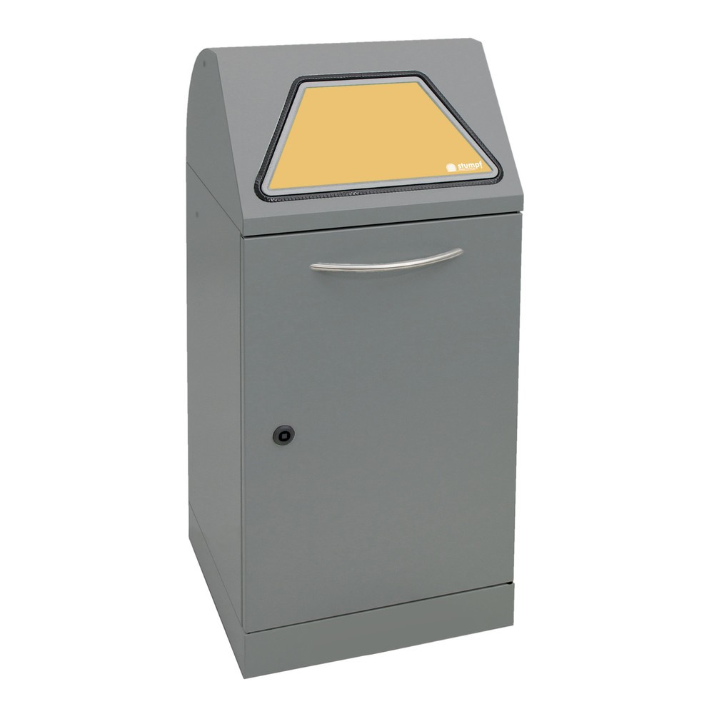 Productafbeelding nr. 1: Kringloopafvalbak stumpf®, incl. binnenbak, plaatstaal, verzinkt, 60 liter, grijs aluminium
