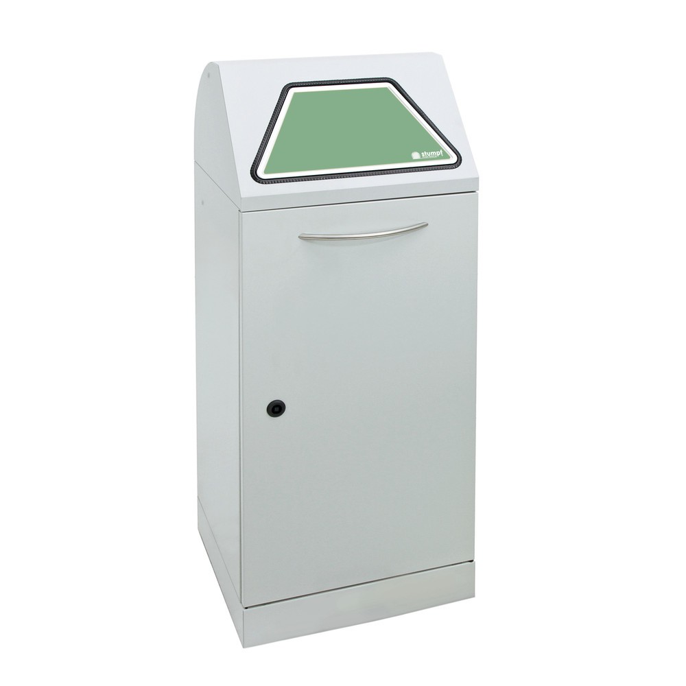 Product afbeelding: Kringloopafvalbak stumpf®, incl. binnenbak, plaatstaal, verzinkt, 75 liter, lichtgrijs