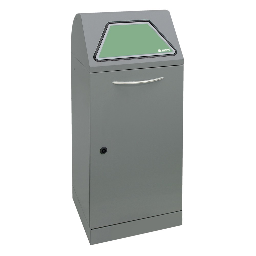 Productafbeelding nr. 1: Kringloopafvalbak stumpf®, incl. binnenbak, plaatstaal, verzinkt, 75 liter, grijs aluminium