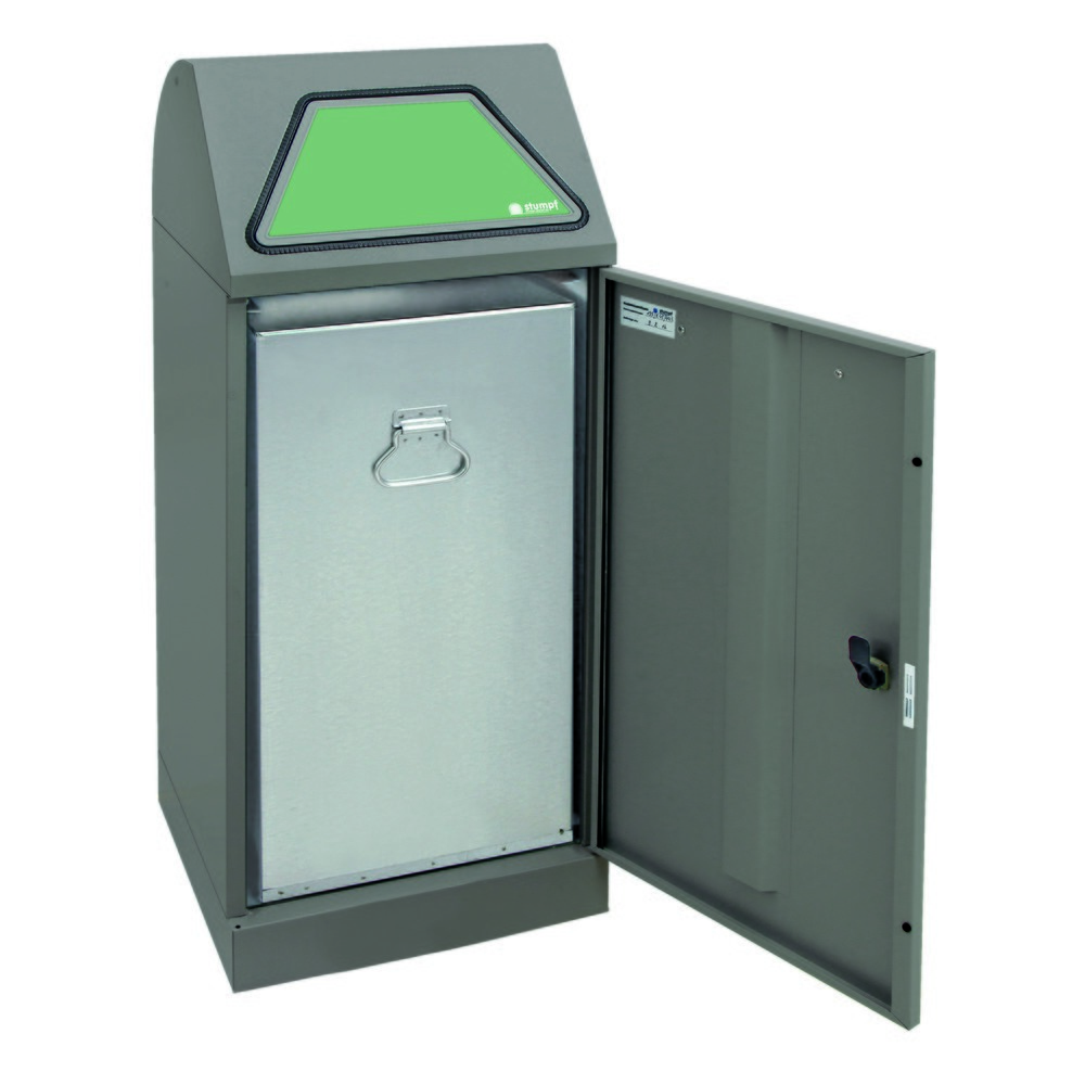 Productafbeelding nr. 3: Kringloopafvalbak stumpf®, incl. binnenbak, plaatstaal, verzinkt, 75 liter, grijs aluminium