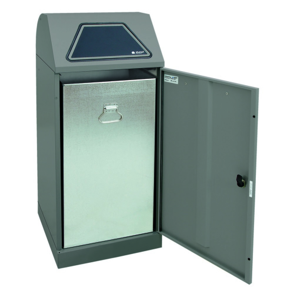 Productafbeelding nr. 3: Kringloopafvalbak stumpf®, incl. binnenbak, plaatstaal, verzinkt, 120 liter, grijs aluminium