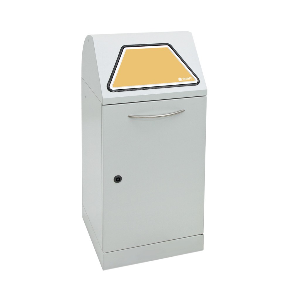 Productafbeelding nr. 1: Kringloopafvalbak stumpf®, met afvalzakhouder, plaatstaal, verzinkt, 60 liter, lichtgrijs