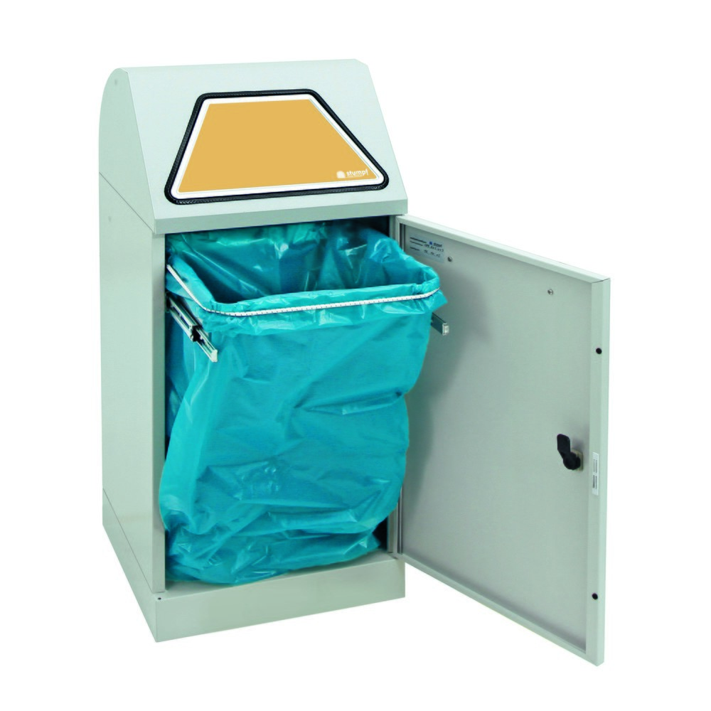 Productafbeelding nr. 4: Kringloopafvalbak stumpf®, met afvalzakhouder, plaatstaal, verzinkt, 60 liter, lichtgrijs