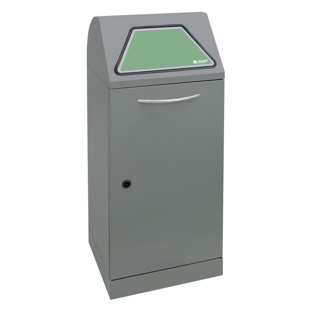 Productafbeelding nr. 1: stumpf® kringloopafvalbak, met afvalzakhouder, plaatstaal, verzinkt, 75 liter, grijs aluminium