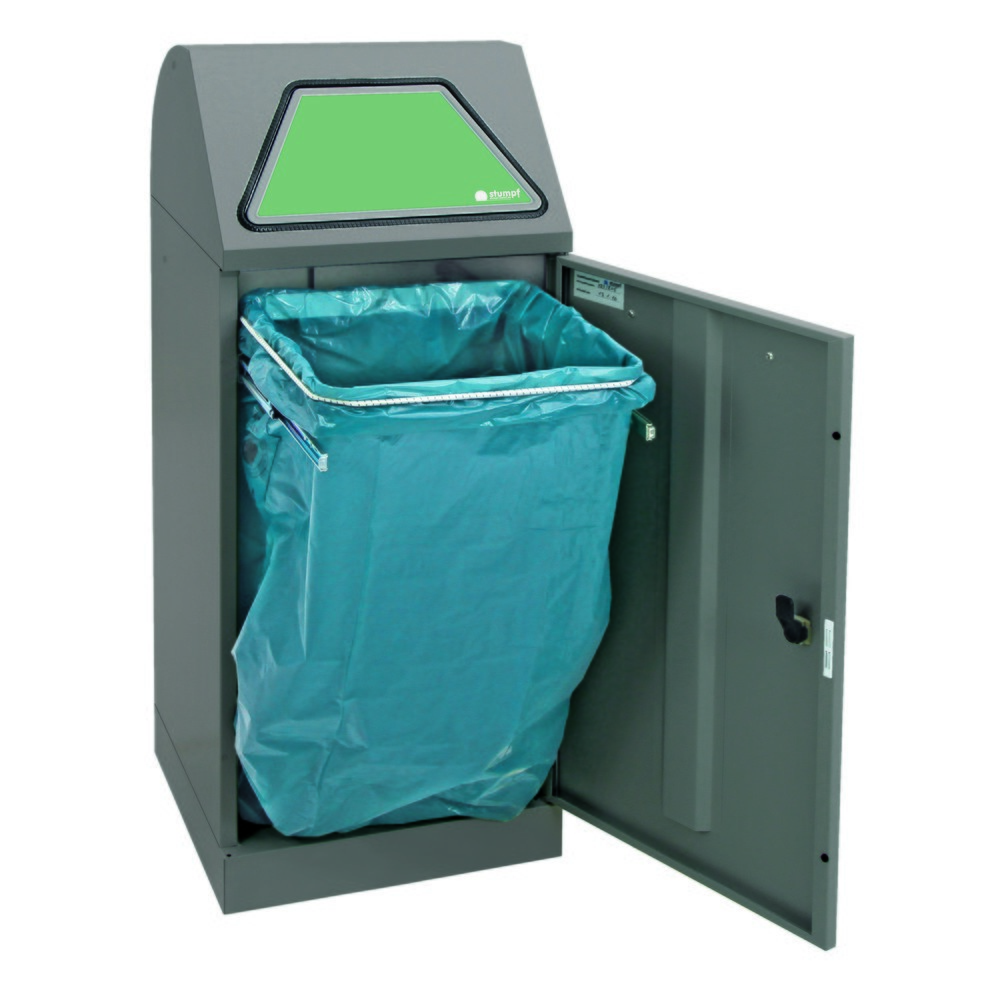 Productafbeelding nr. 4: stumpf® kringloopafvalbak, met afvalzakhouder, plaatstaal, verzinkt, 75 liter, grijs aluminium