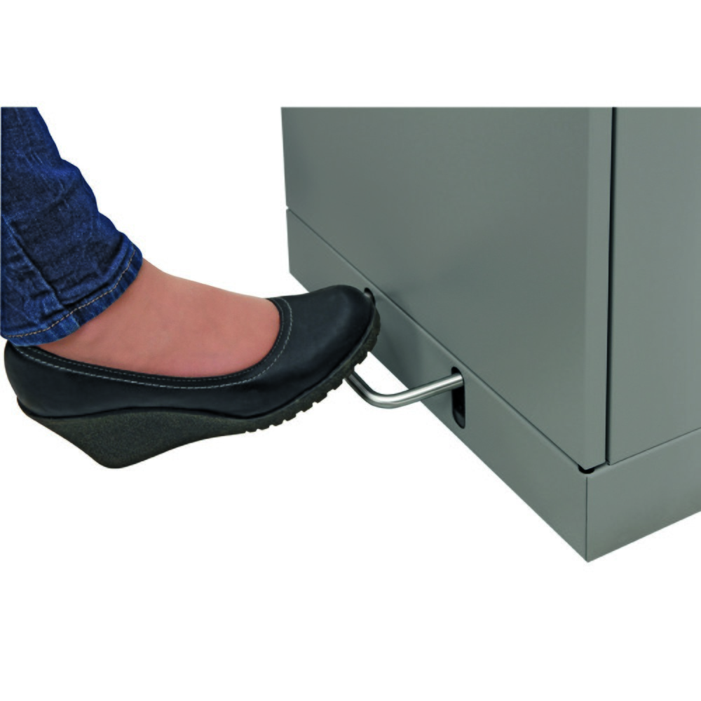 Productafbeelding nr. 2: Kringloopafvalbak stumpf® met voetpedaal, incl. afvalzakhouder, plaatstaal, verzinkt, 60 liter, grijs aluminium
