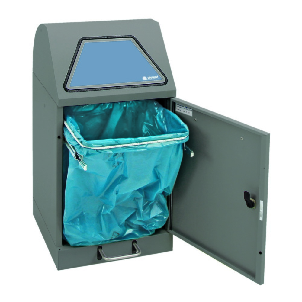 Productafbeelding nr. 5: Kringloopafvalbak stumpf® met voetpedaal, incl. afvalzakhouder, plaatstaal, verzinkt, 45 liter, grijs aluminium