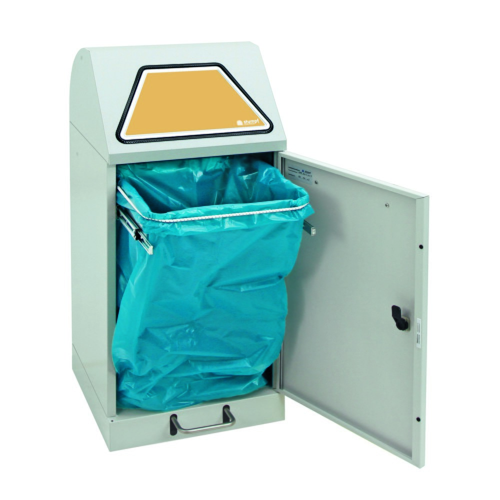 Productafbeelding nr. 5: Kringloopafvalbak stumpf® met voetpedaal, incl. afvalzakhouder, plaatstaal, verzinkt, 60 liter, lichtgrijs