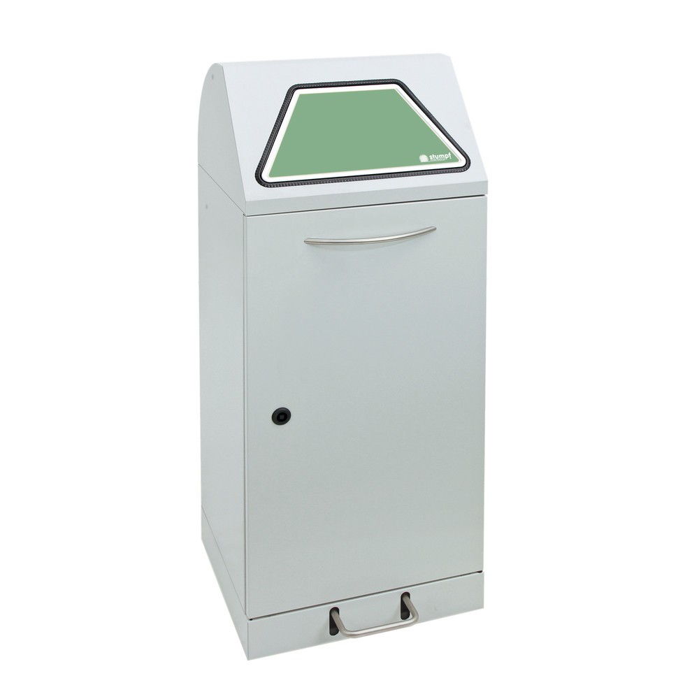 Productafbeelding nr. 1: stumpf® kringloopafvalbak met voetpedaal, incl. afvalzakhouders, plaatstaal, verzinkt, 75 liter, lichtgrijs