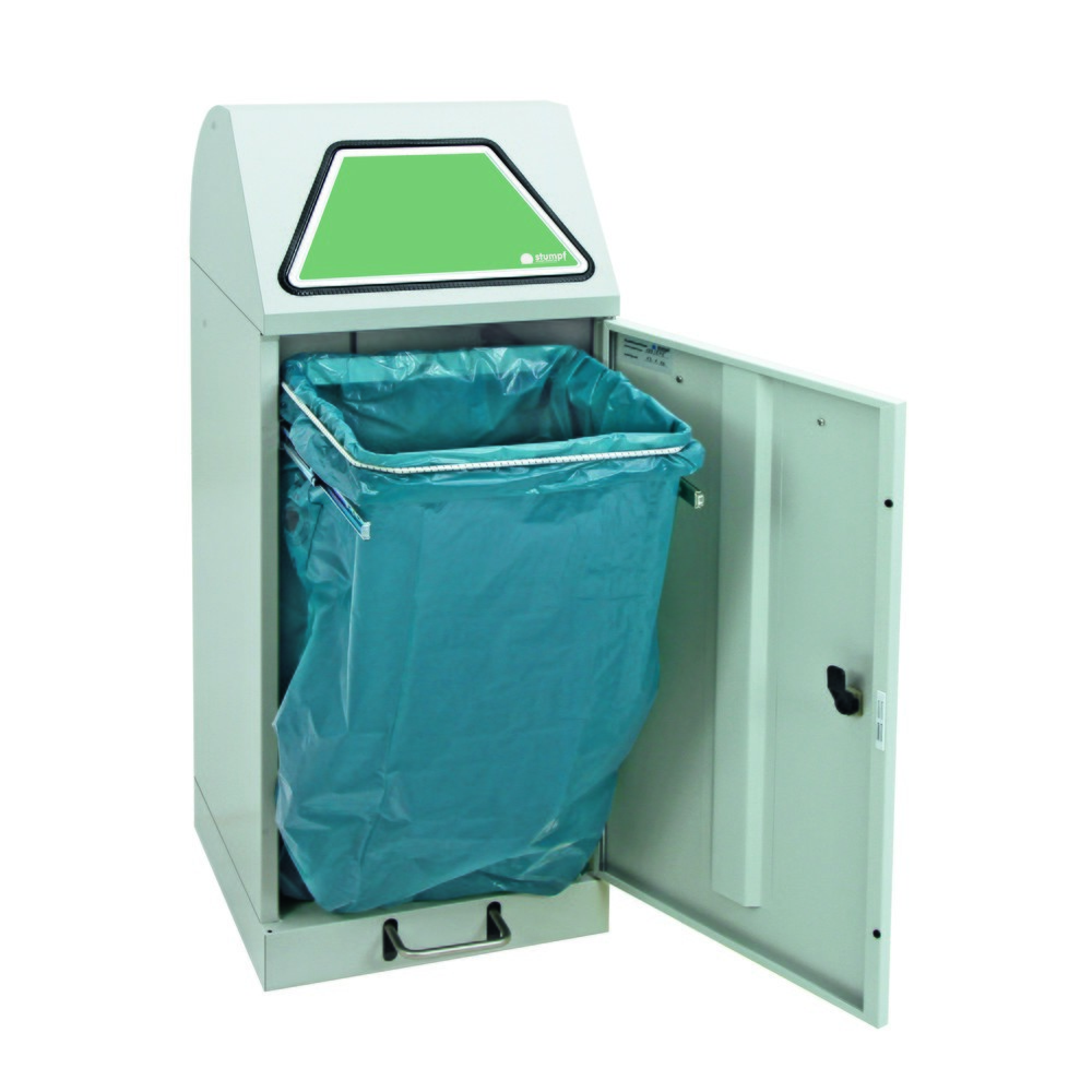 Productafbeelding nr. 5: stumpf® kringloopafvalbak met voetpedaal, incl. afvalzakhouders, plaatstaal, verzinkt, 75 liter, lichtgrijs