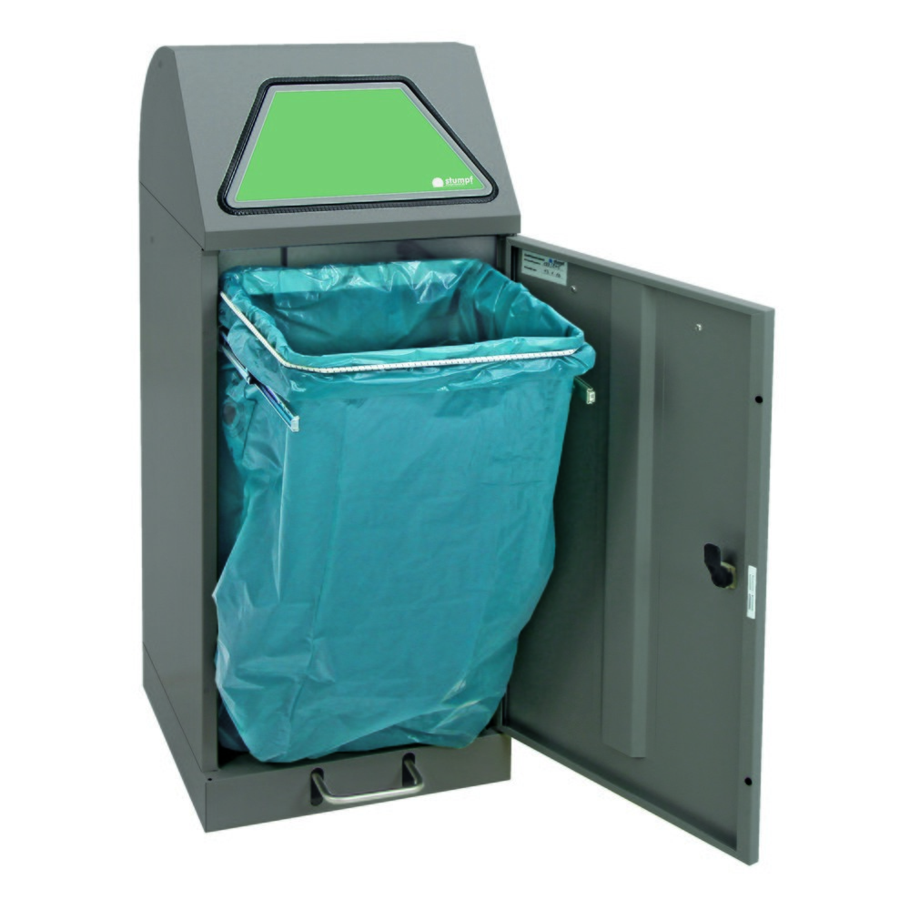 Productafbeelding nr. 5: Kringloopafvalbak stumpf® met voetpedaal, incl. afvalzakhouder, plaatstaal, verzinkt, 75 liter, grijs aluminium