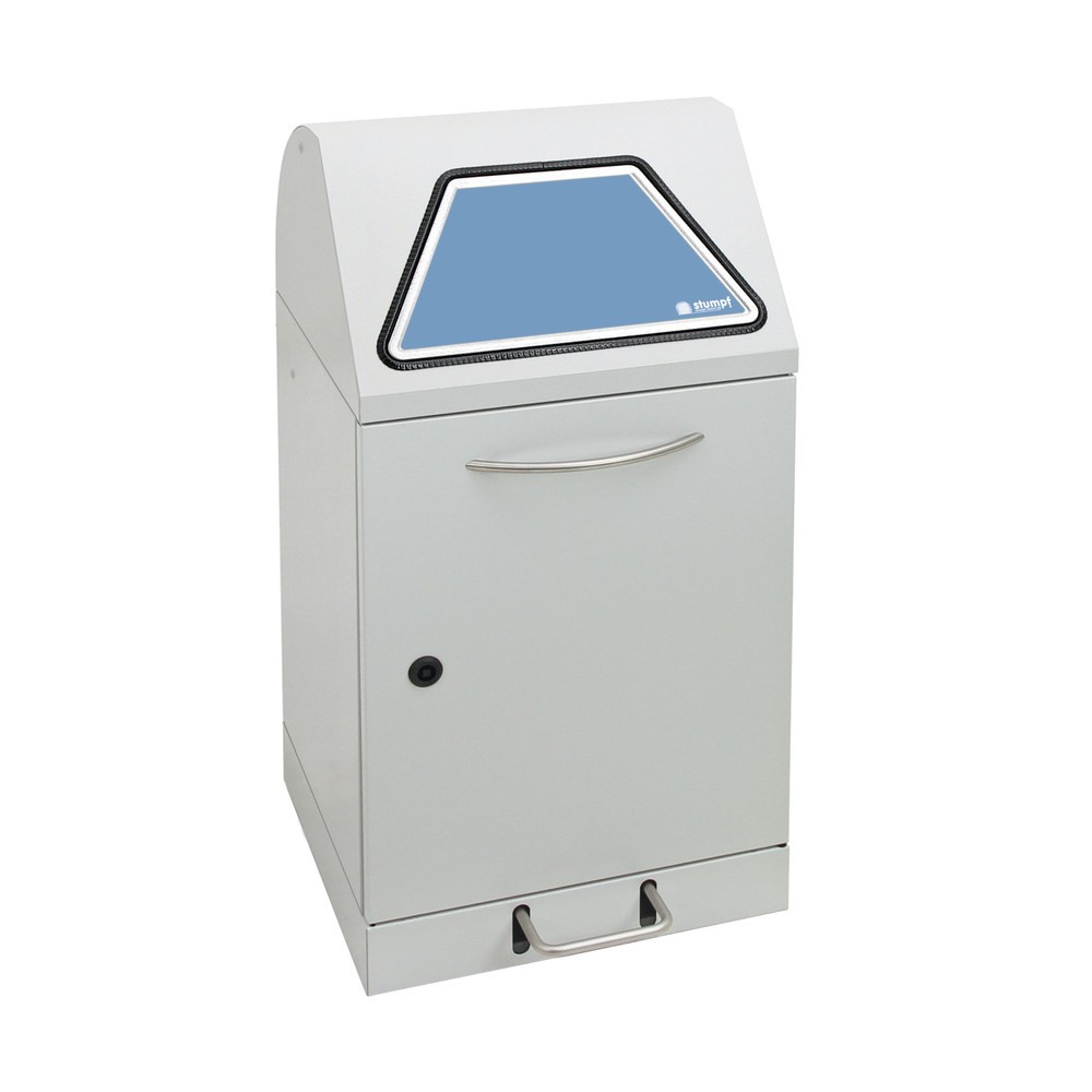 Productafbeelding nr. 1: stumpf® kringloopafvalbak met voetpedaal, incl. binnenbak, plaatstaal, verzinkt, 45 liter, lichtgrijs