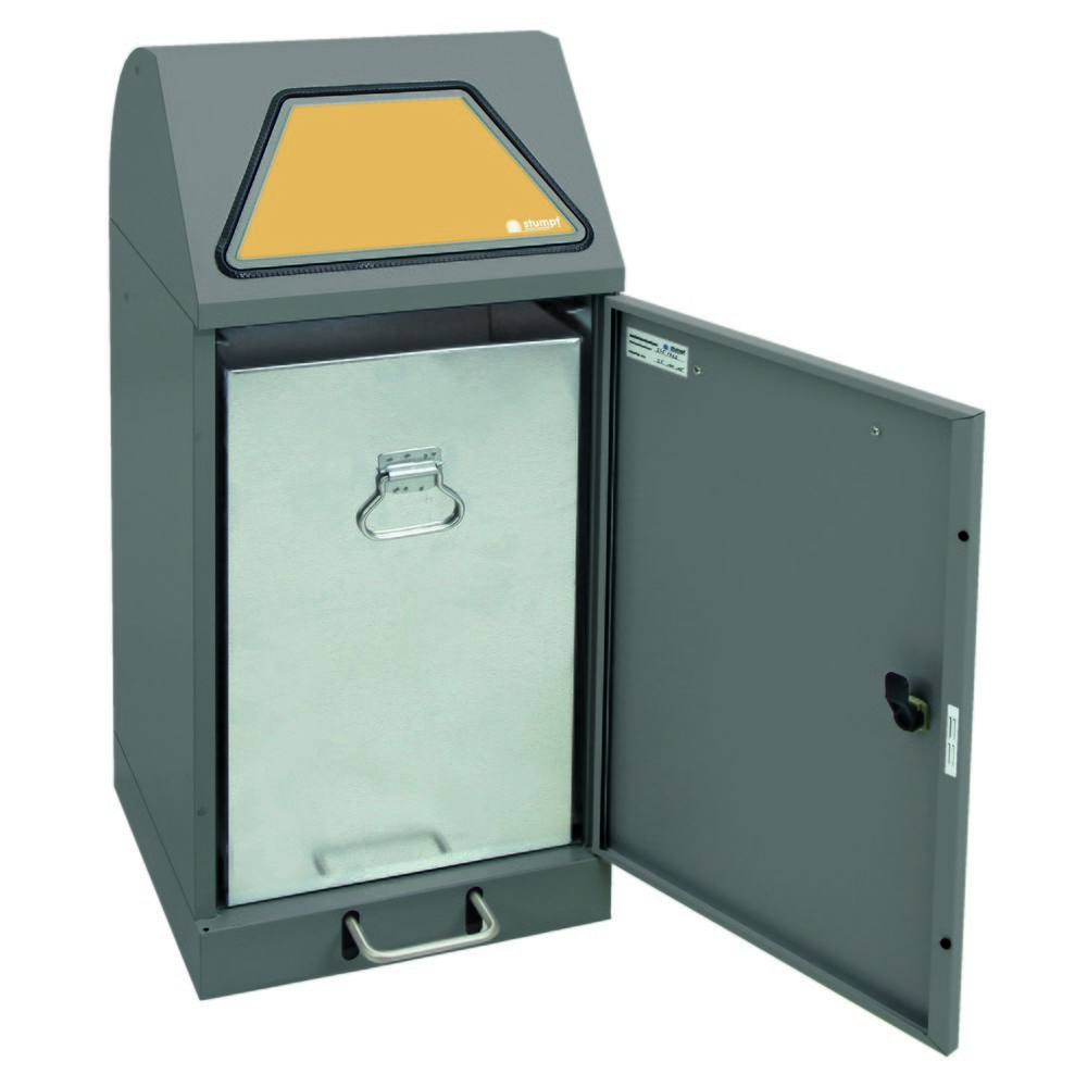 Productafbeelding nr. 3: Kringloopafvalbak stumpf® met voetpedaal, incl. binnenbak, plaatstaal, verzinkt, 60 liter, grijs aluminium