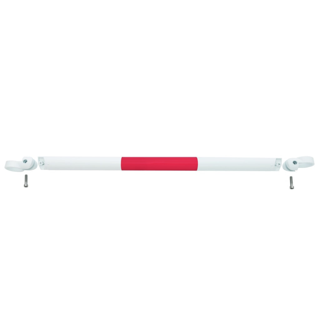 Product afbeelding: Systeemleuning MORION, dwarsbuis, Ø 60 mm, lengte 1.000 mm, rastermaat 1.170 mm, thermisch verzinkt en gelakt, rood/wit
