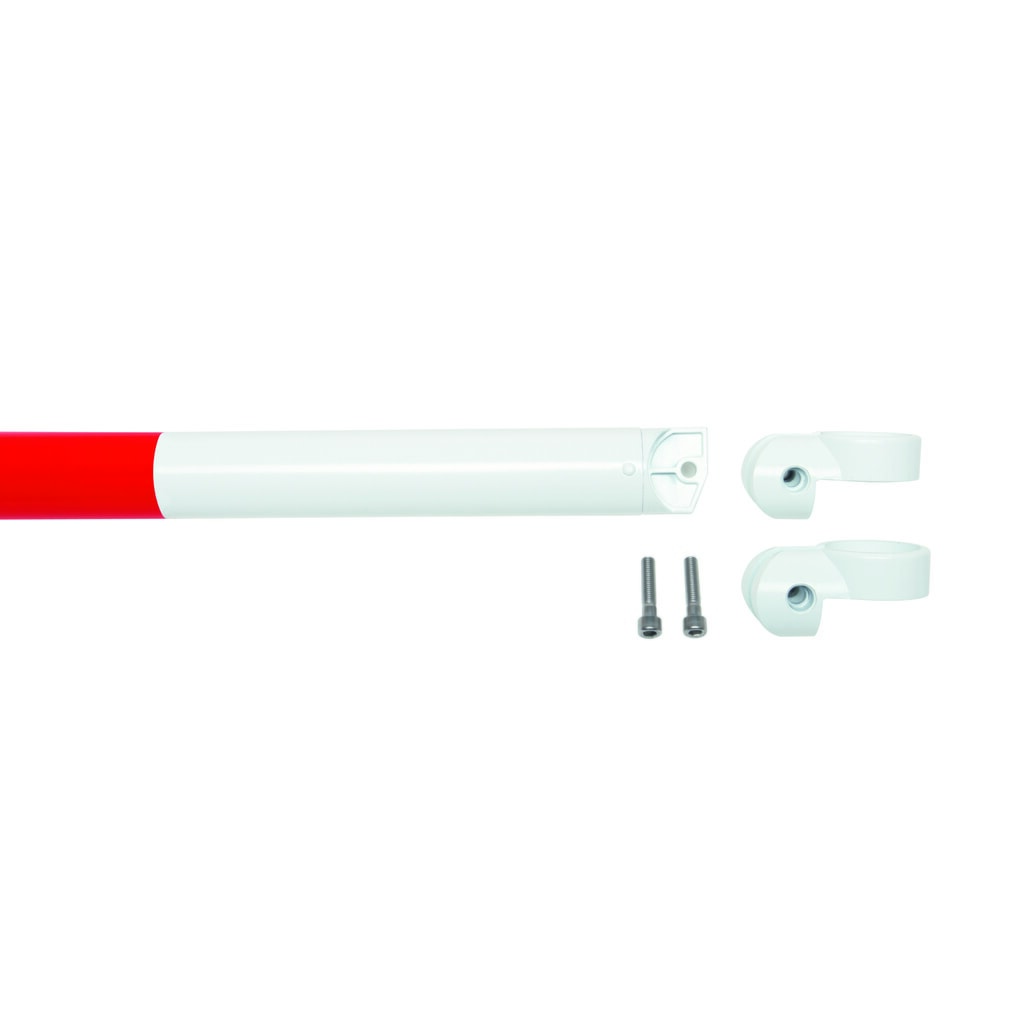 Systeemleuning MORION, dwarsbuis, Ø 60 mm, lengte 2.000 mm, rastermaat 2.170 mm, thermisch verzinkt en gelakt, rood/wit Productafbeelding nr. 6: Systeemleuning MORION, dwarsbuis, Ø 60 mm, lengte 2.000 mm, rastermaat 2.170 mm, thermisch verzinkt en gelakt, rood/wit