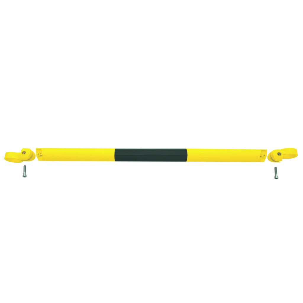 Product afbeelding: Systeemleuning MORION, dwarsbuis, Ø 60 mm, lengte 1.000 mm, rastermaat 1.170 mm, thermisch verzinkt en gelakt, zwart/geel