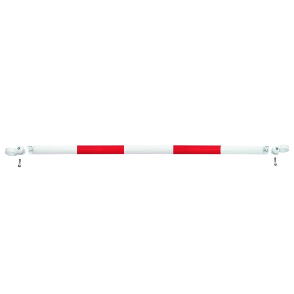 Product afbeelding: Systeemleuning MORION, dwarsbuis, Ø 60 mm, lengte 1.500 mm, rastermaat 1.670 mm, thermisch verzinkt en gelakt, rood/wit