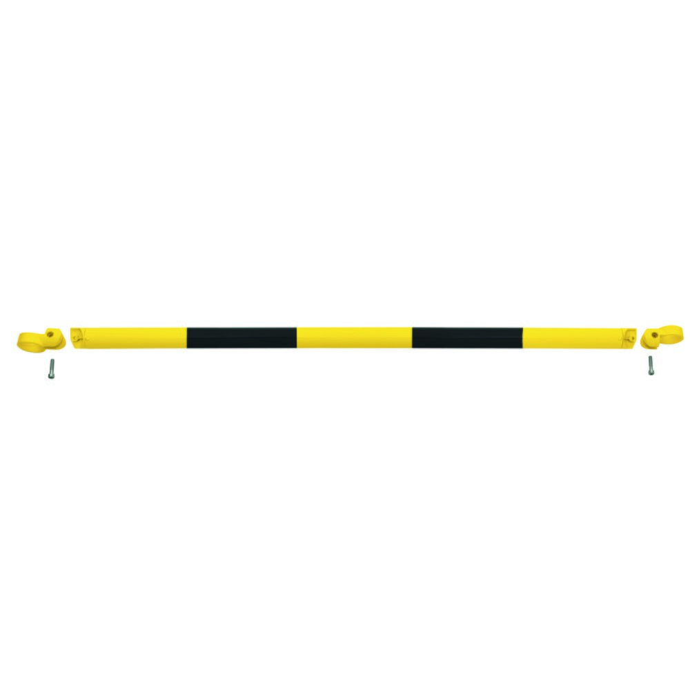 Product afbeelding: Systeemleuning MORION, dwarsbuis, Ø 60 mm, lengte 1.500 mm, rastermaat 1.670 mm, thermisch verzinkt en gelakt, zwart/geel