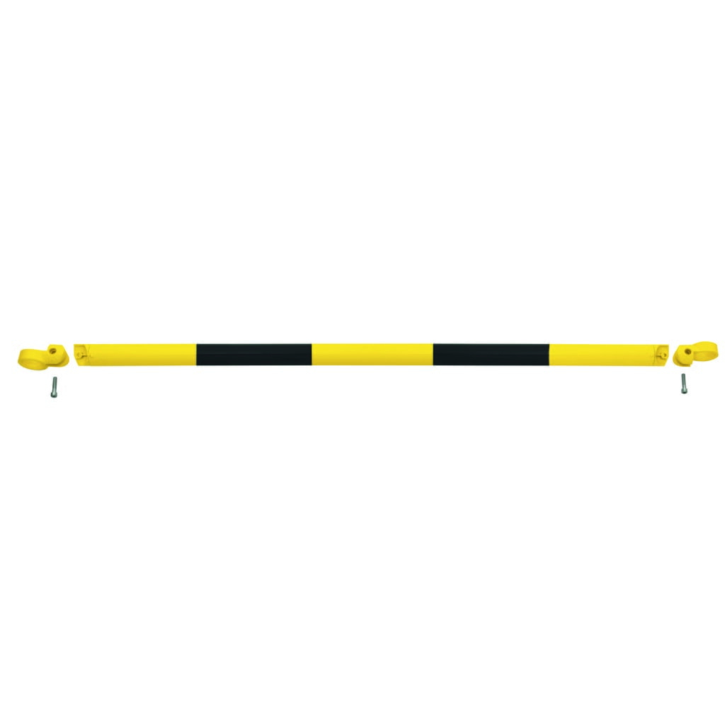 Product afbeelding: Systeemleuning MORION, dwarsbuis, Ø 60 mm, lengte 1.500 mm, rastermaat 1.670 mm, thermisch verzinkt en gelakt, zwart/geel