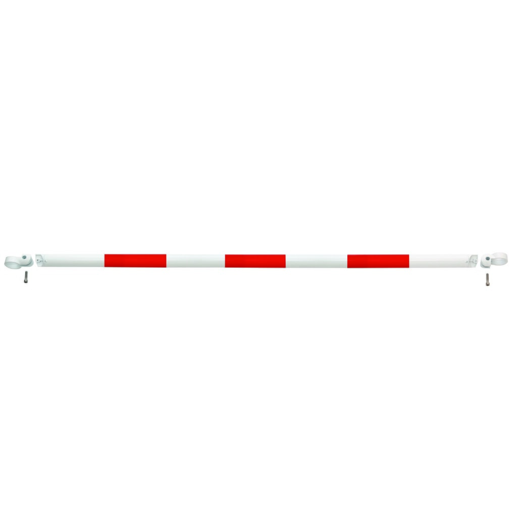Product afbeelding: Systeemleuning MORION, dwarsbuis, Ø 60 mm, lengte 2.000 mm, rastermaat 2.170 mm, thermisch verzinkt en gelakt, rood/wit