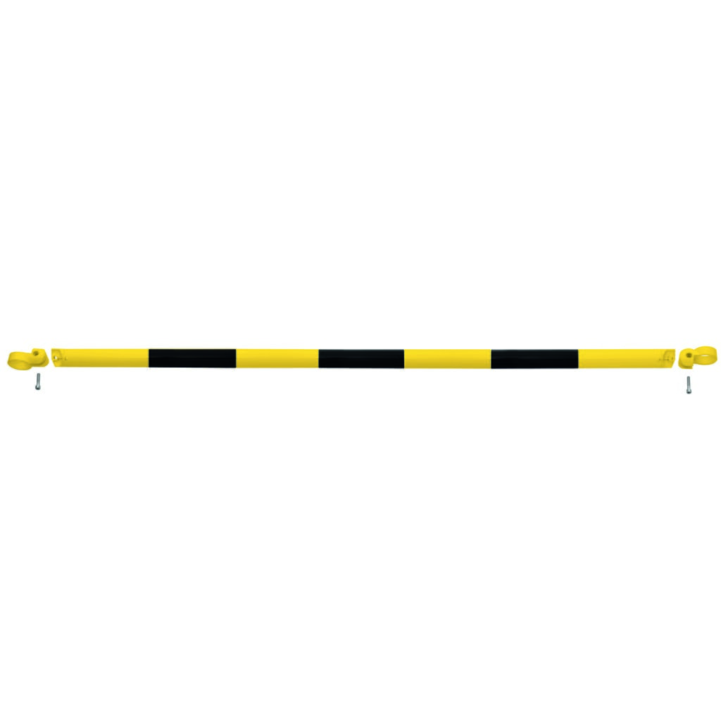 Product afbeelding: Systeemleuning MORION, dwarsbuis, Ø 60 mm, lengte 2.000 mm, rastermaat 2.170 mm, thermisch verzinkt en gelakt, zwart/geel