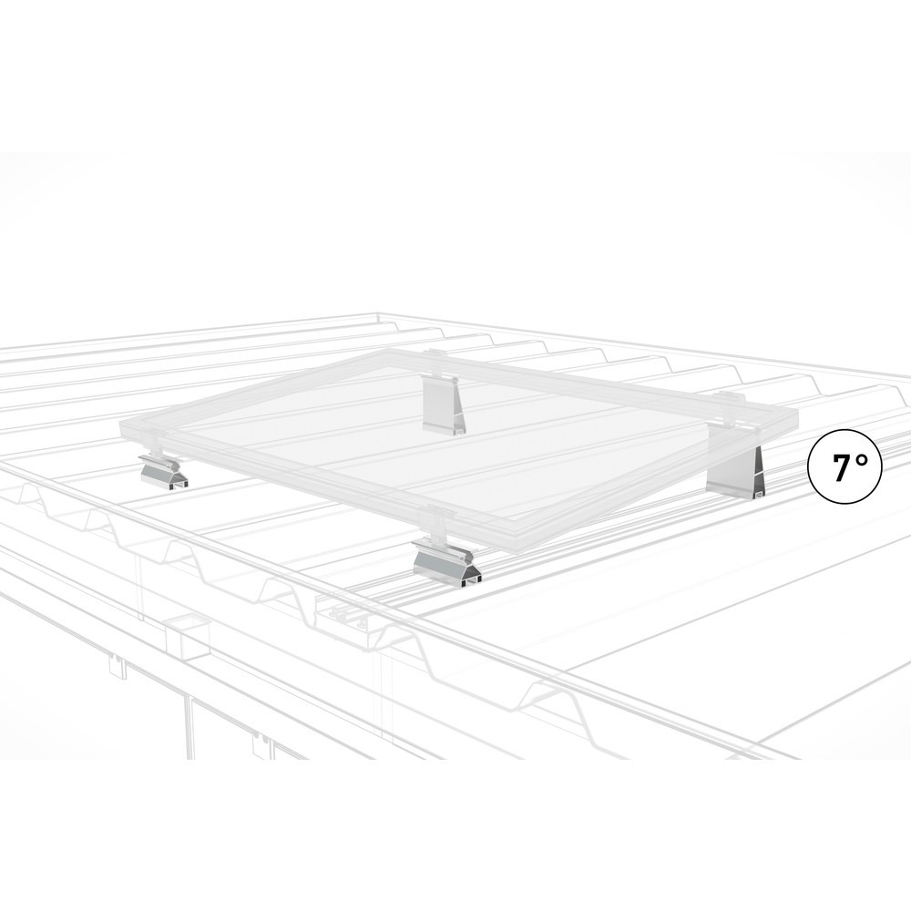Productafbeelding nr. 2: Systeemprofiel voor fotovoltaïsch systeem wsm®, zelfmontage, hellingshoek 7°