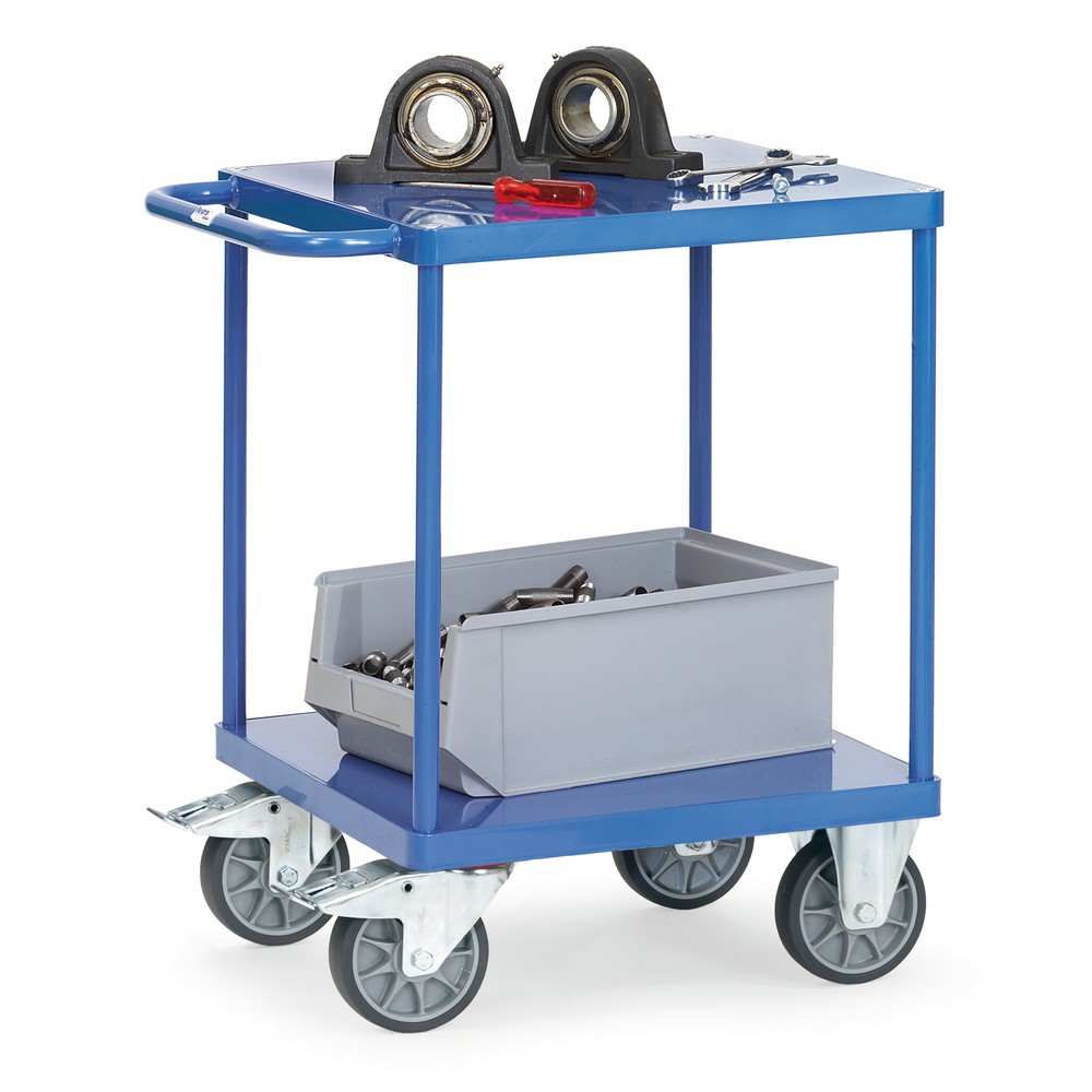 Productafbeelding nr. 2: Tafel- en montagewagen fetra® met legborden van plaatstaal van 600 x 600 mm