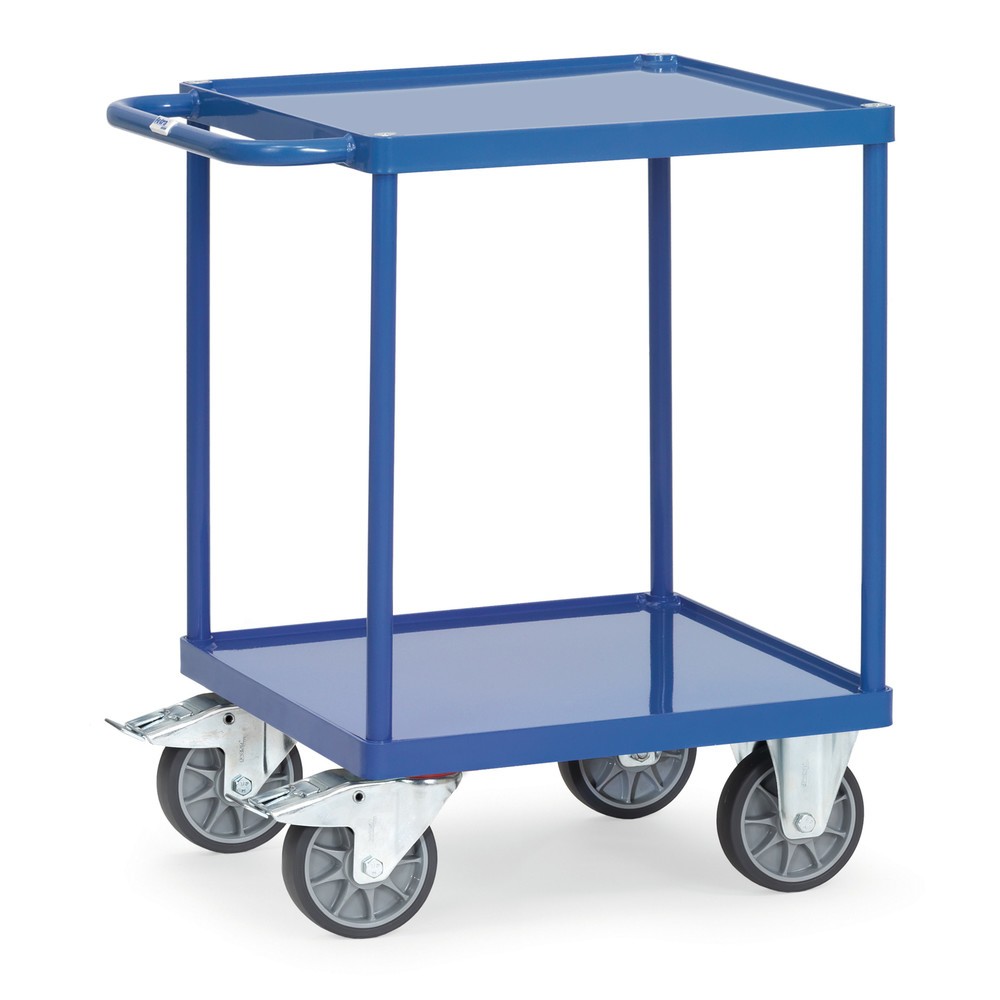 Product afbeelding: Tafel- en montagewagen fetra® met lekbakken van plaatstaal, laadvlak 600 x 600 mm