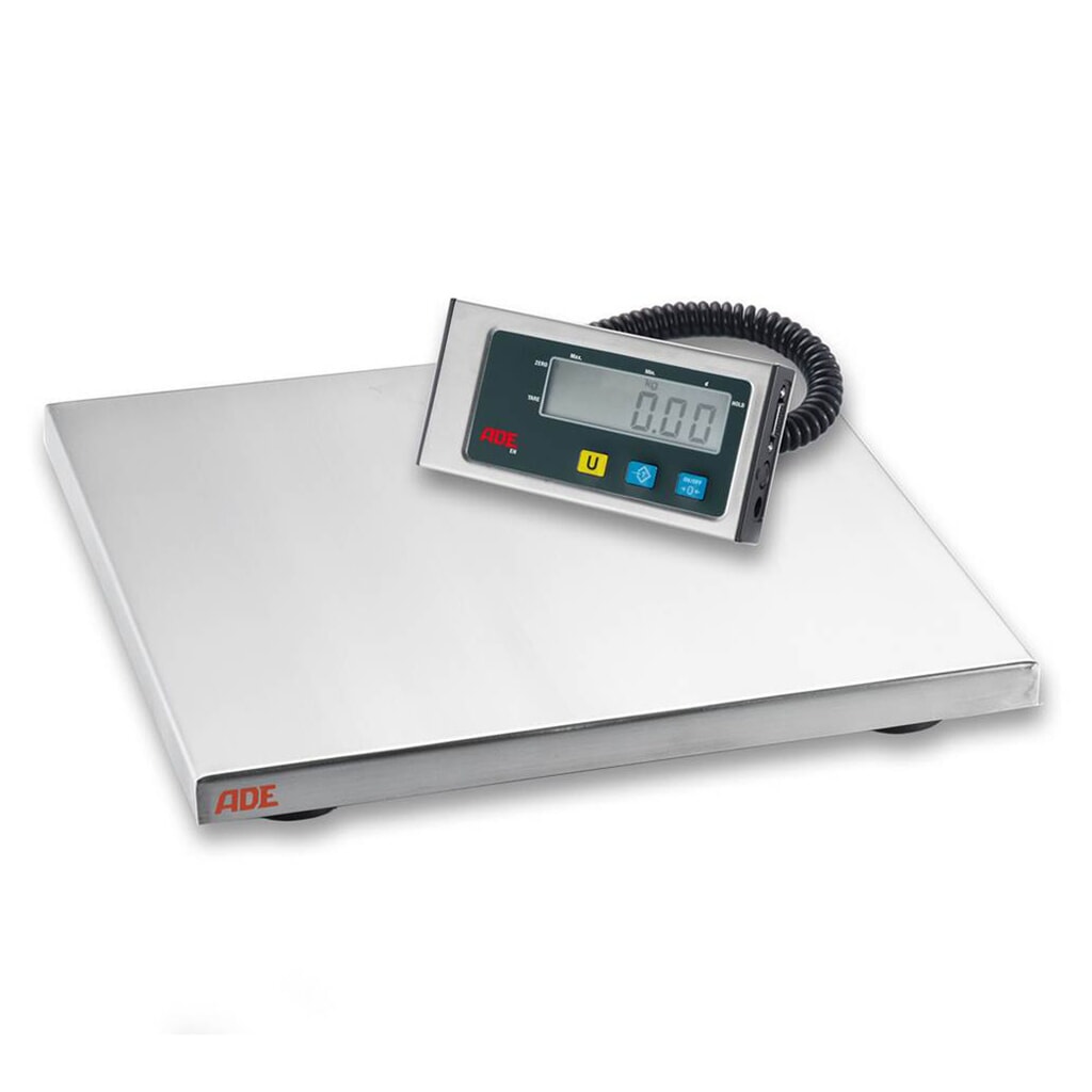 Tafel- en vloerweegschaal ADE met display, bxd 365 x 365 mm, weegbereik max. 60 kg Product afbeelding: Tafel- en vloerweegschaal ADE met display, bxd 365 x 365 mm, weegbereik max. 60 kg