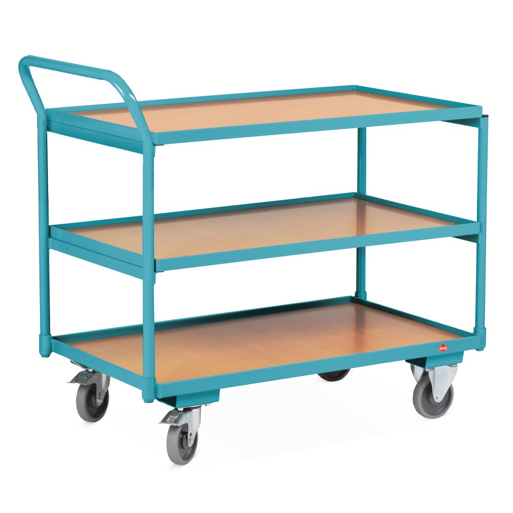 Productafbeelding nr. 4: Tafelwagen Ameise®, 250 kg, omhoogstaande duwbeugel, 3 laadvlakken à 1.000 x 600 mm