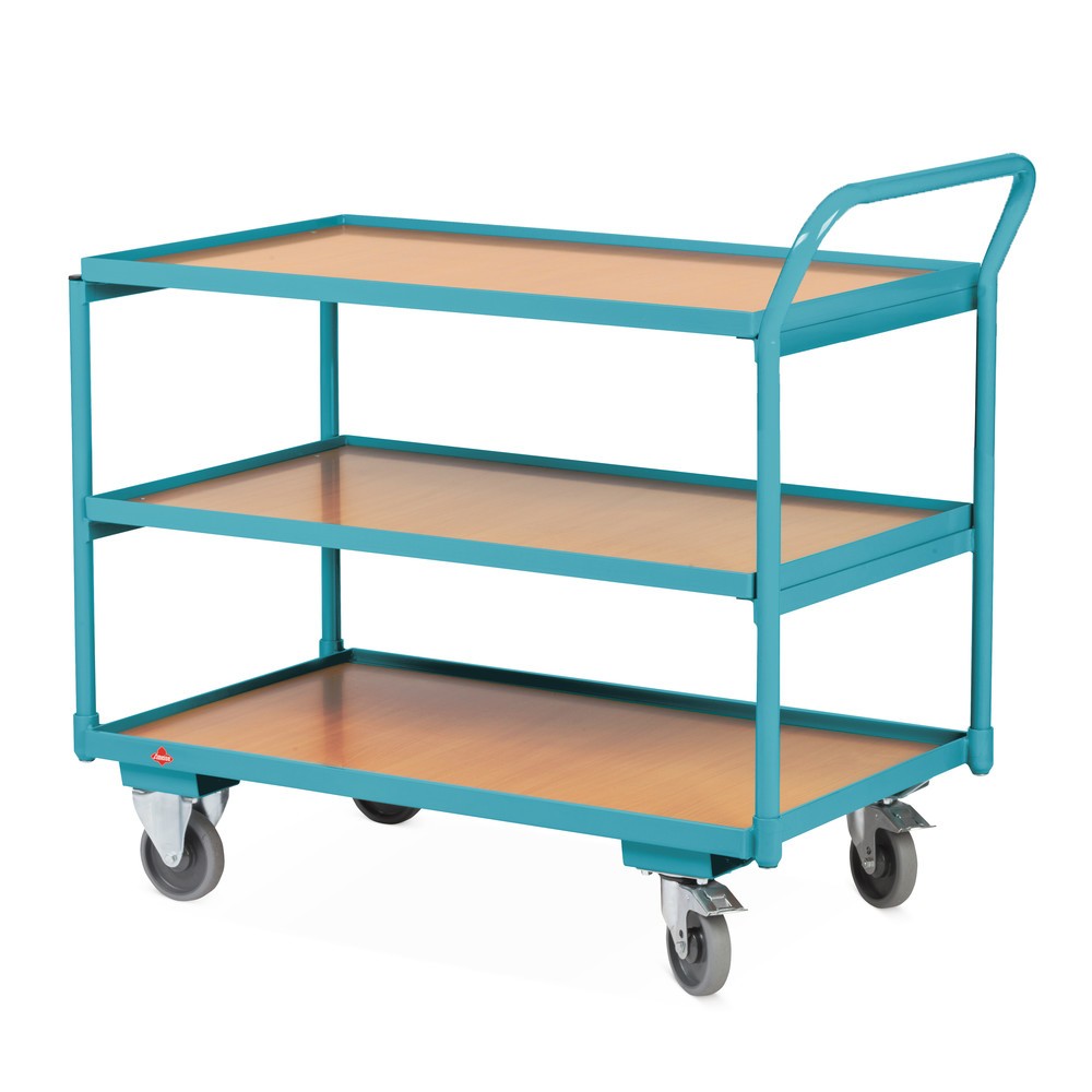 Productafbeelding nr. 3: Tafelwagen Ameise®, 250 kg, omhoogstaande duwbeugel, 3 laadvlakken à 1.000 x 600 mm