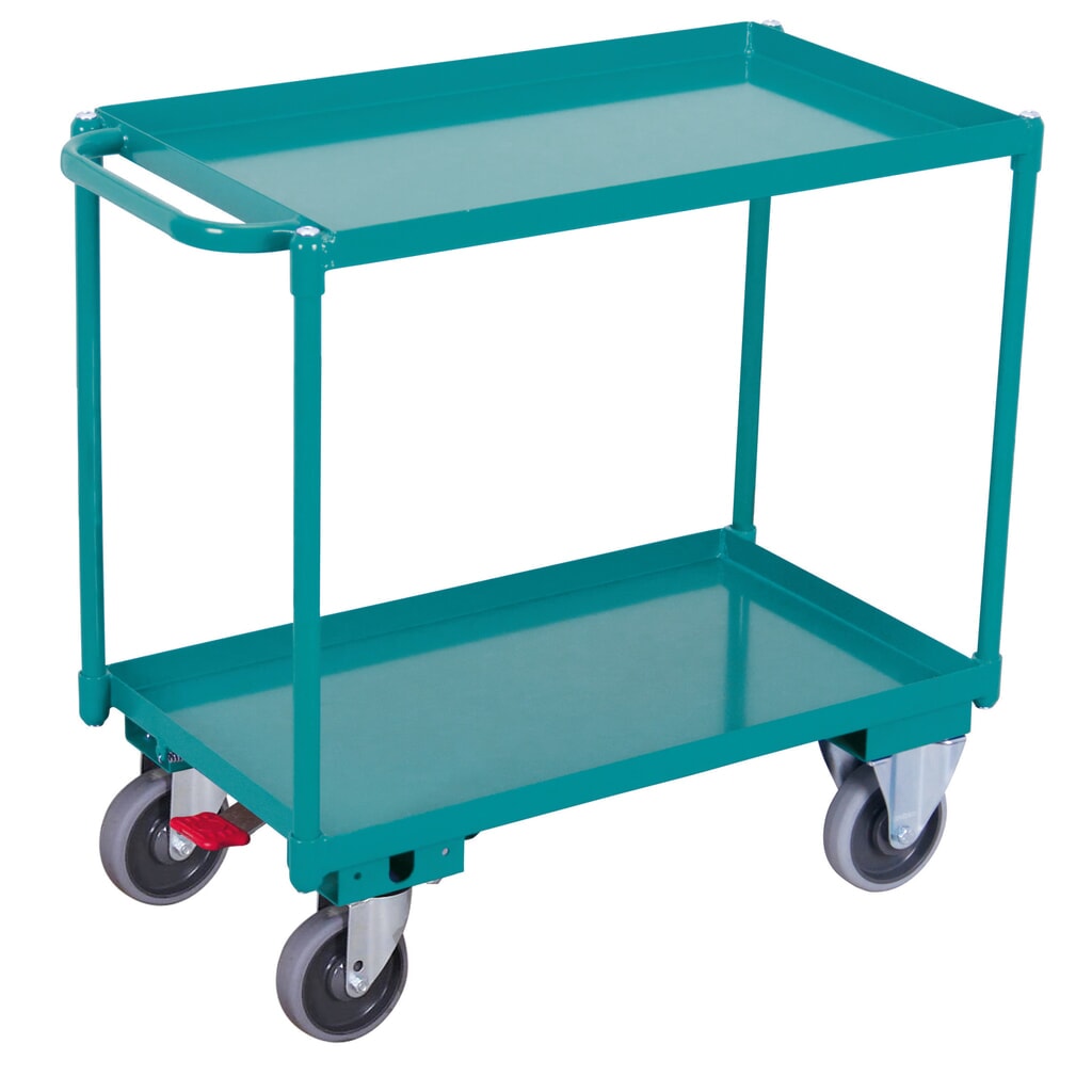 Tafelwagen Ameise®, met oliedichte lekbakken, 2 etages van 846 x 496 mm Product afbeelding: Tafelwagen Ameise®, met oliedichte lekbakken, 2 etages van 846 x 496 mm
