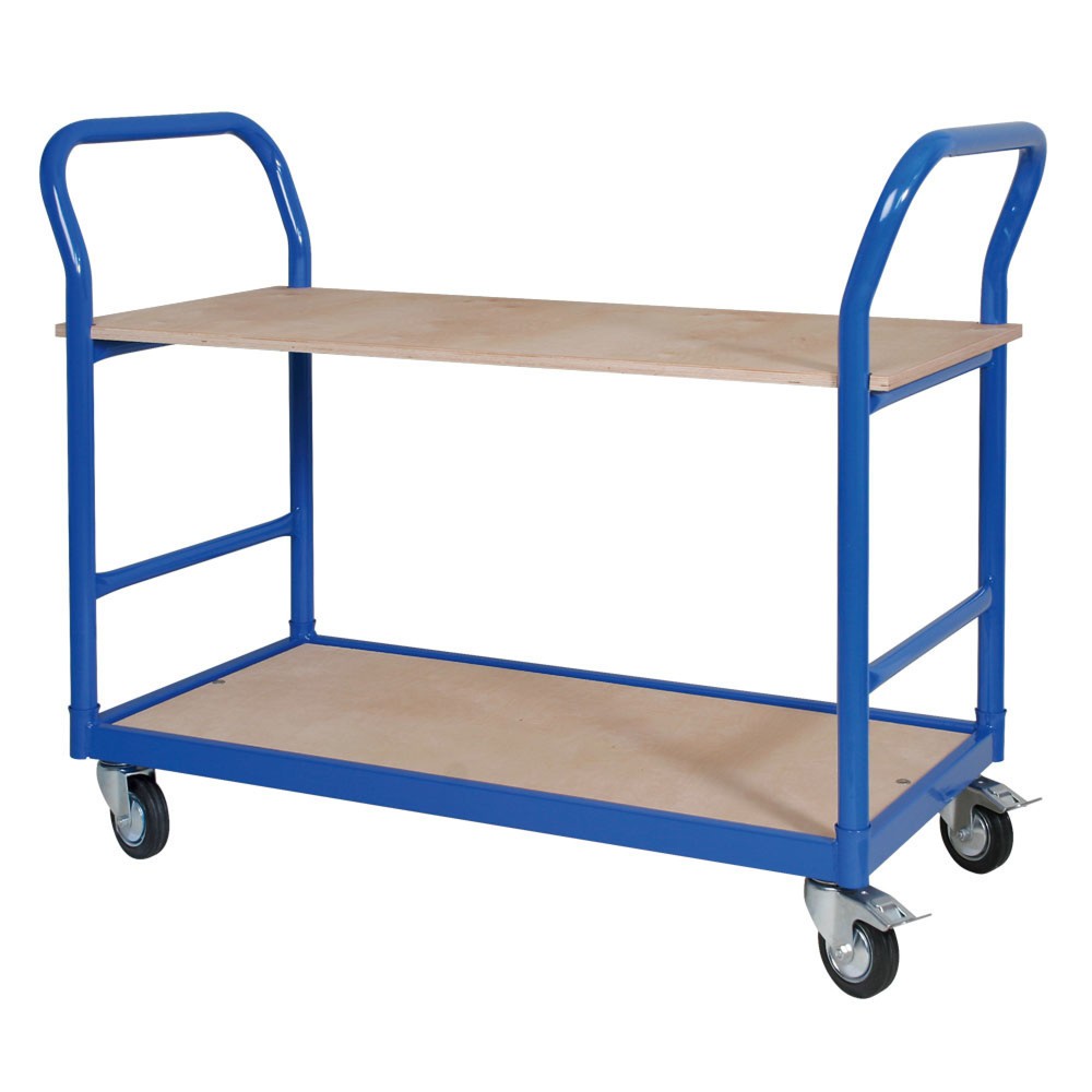 Product afbeelding: Tafelwagen BASIC, duwbeugel aan weerszijden, draagvermogen 250 kg, hxbxd 890 x 500 x 1.140 mm