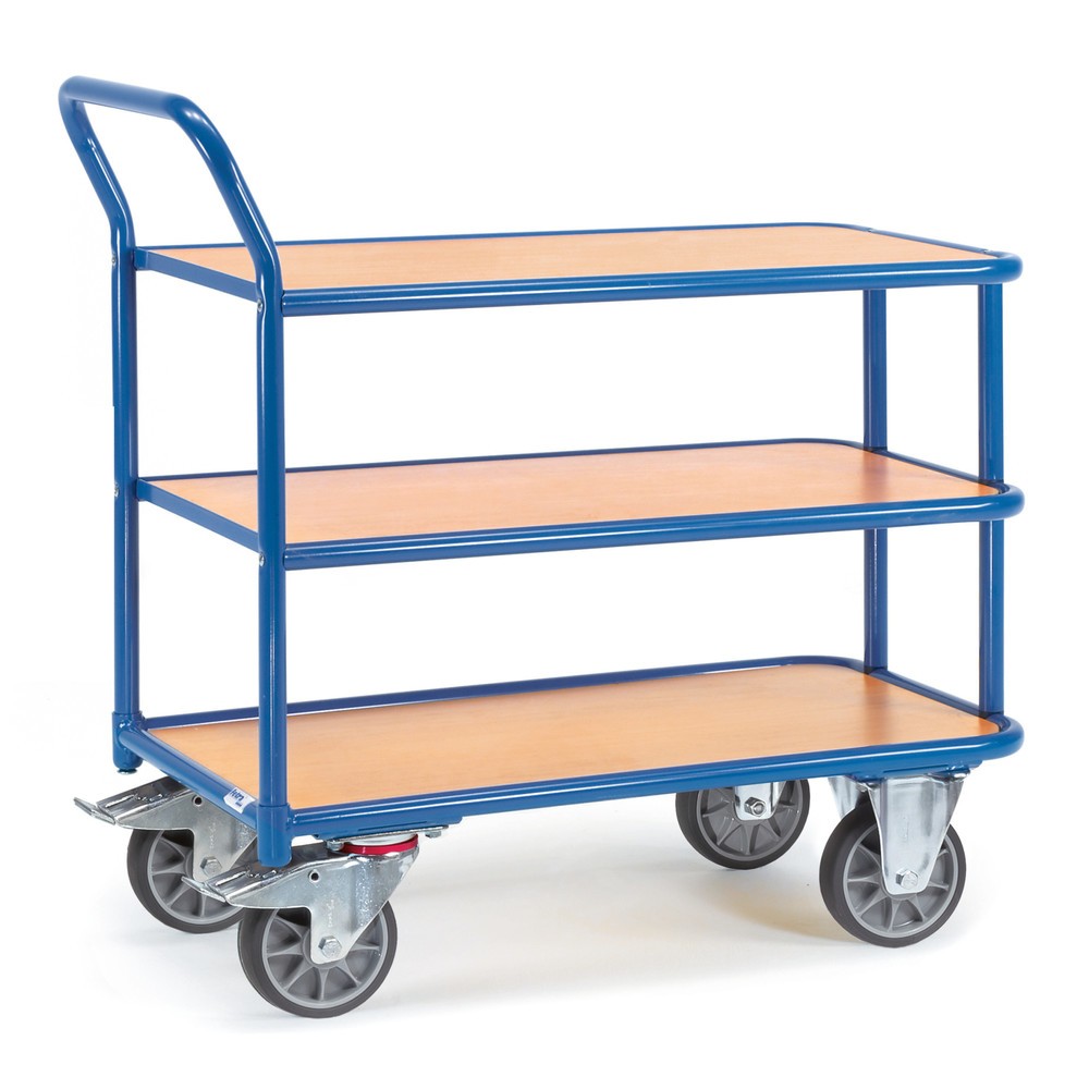 Product afbeelding: Tafelwagen fetra®, draagvermogen 400 kg, 3 etages van 850 x 500 mm