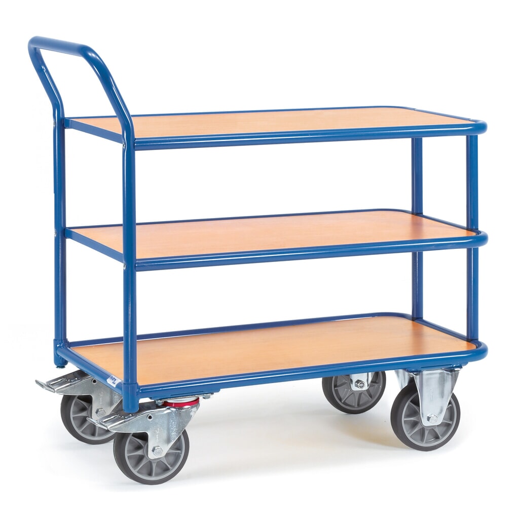 Product afbeelding: Tafelwagen fetra®, draagvermogen 400 kg, 3 etages van 850 x 500 mm