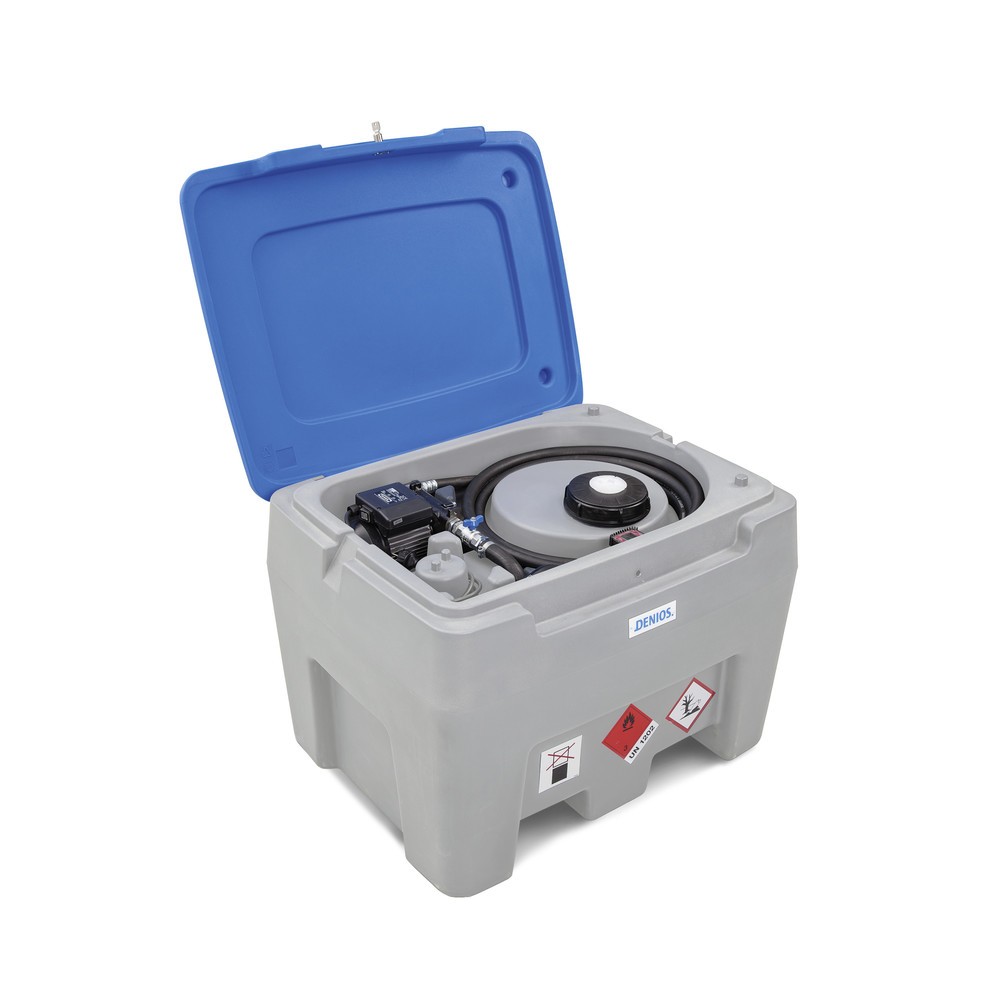 Product afbeelding: Tanksysteem van PE, met pomp, tapventiel + slang, volume 250 l, V 12, 35 l/min