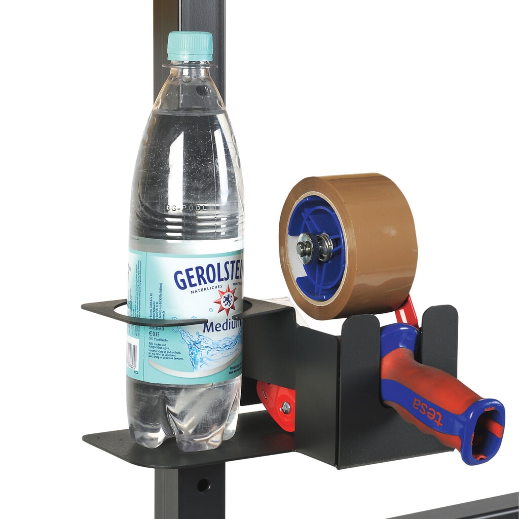 Product afbeelding: Tape- en flessenhouder voor paktafel, staandermontage, lichtgrijs