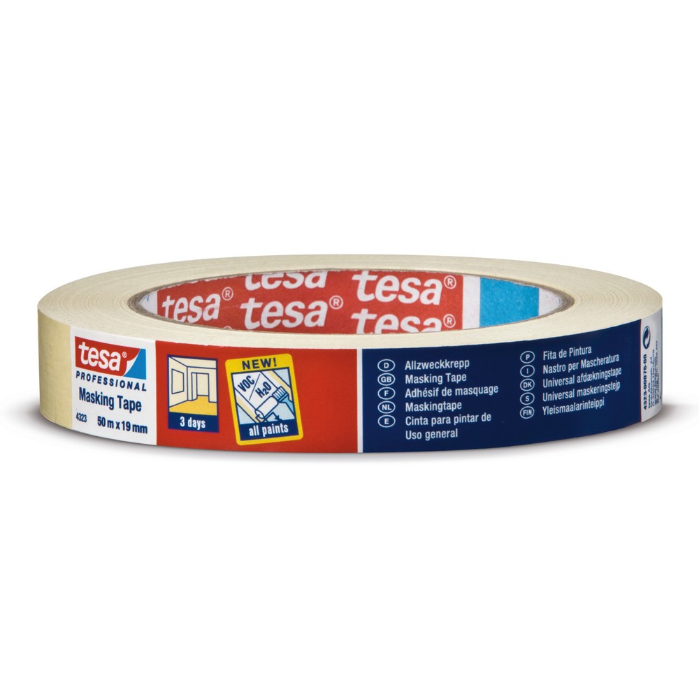 Product afbeelding: Tape tesa® 4323, zwak gecrêpt, bandbreedte 50 mm